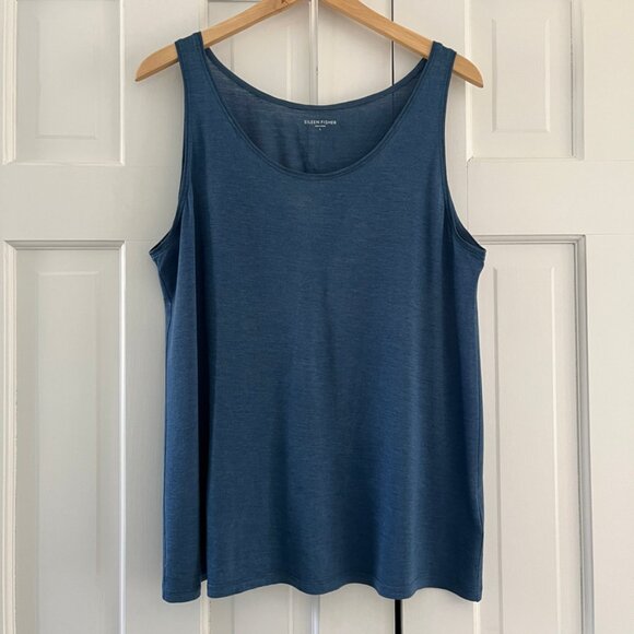 Eileen Fisher open front cardigan & matching tank - Picture 6 of 8